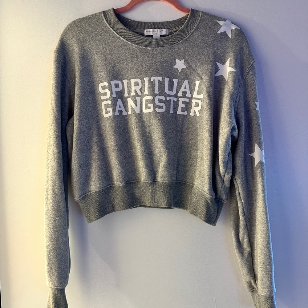 Spiritual Gangster Crop Crewneck Sweater